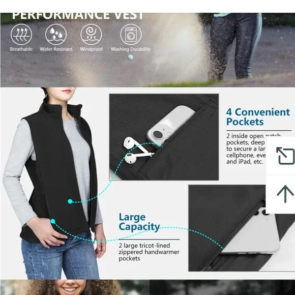 33,000 ft, Blue Zip-Up Jacket Ladies size L . 4 pockets - Picture 12 of 12